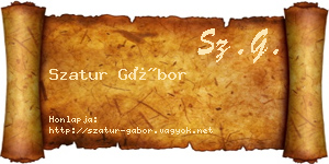 Szatur Gábor névjegykártya